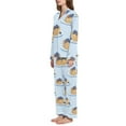 thumbnail image 2 of FORMRS Womens Pajama Set Long Sleeve Top and Pants with Pockets Soft Comfy Lounge Sleepwear, Sizes S-2XL, Blueberry Pancake Pattern, 2 of 7