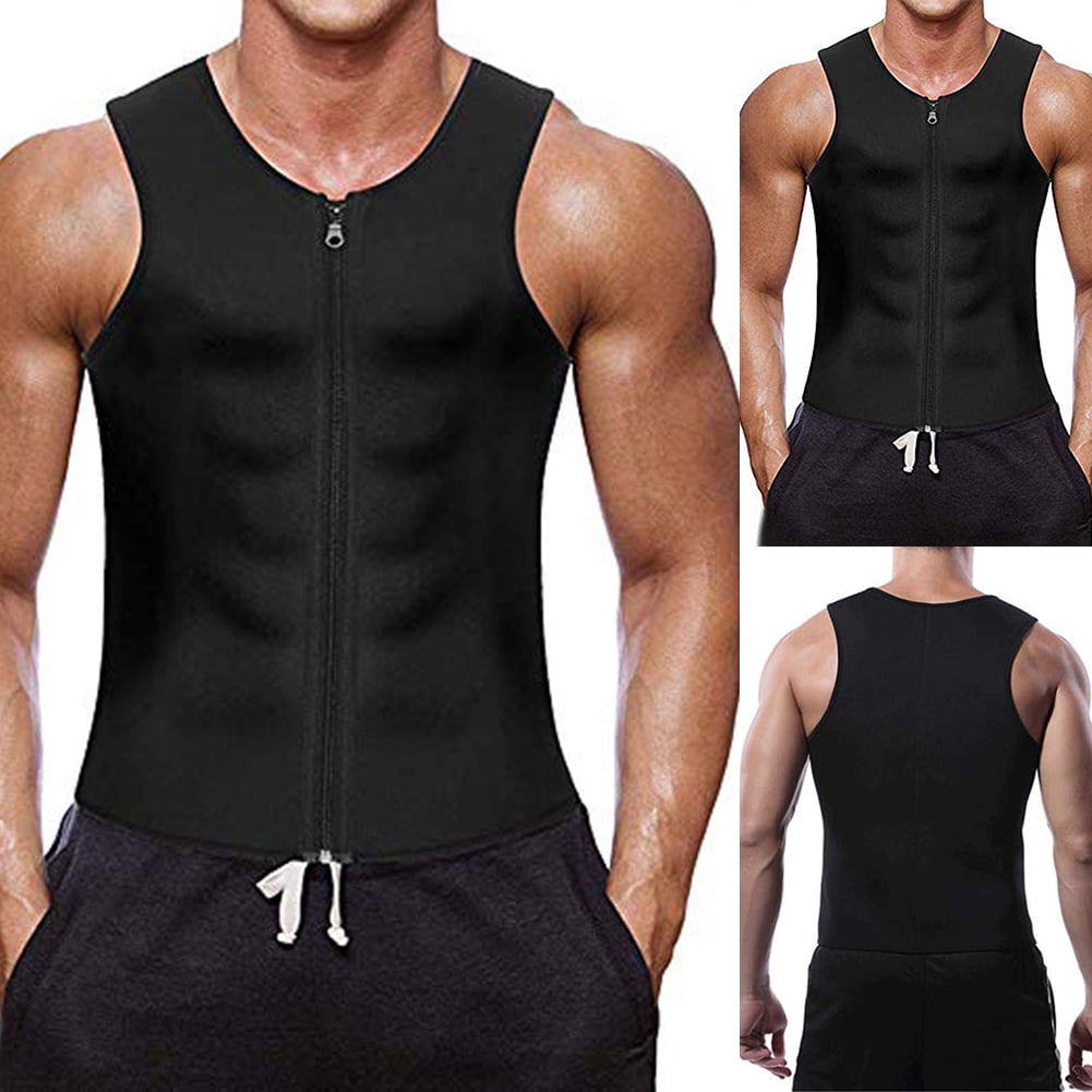 Fashion Men Sports Compression Sweat Vest Slimming Body Shaper Tank Top New 
