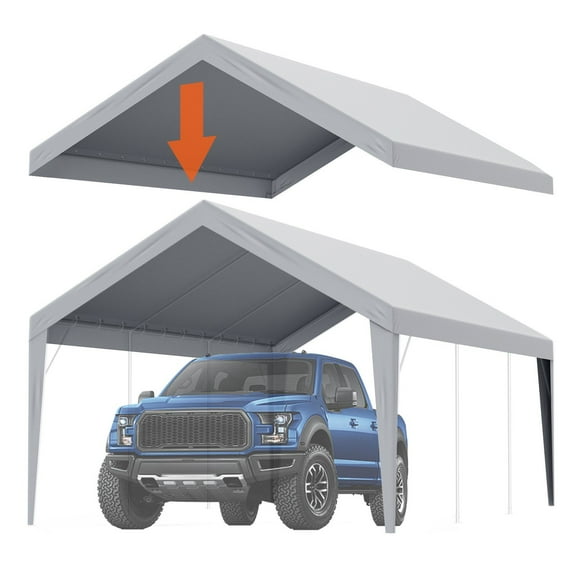 Carport Canopy Replacement Cover 12x20 ft - Waterproof UV Protection
