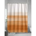 thumbnail image 5 of Fsddascl Orange White Ombre Shower Curtain Set - Long 72" x 84" Bathtub Curtain with 12 Hooks, Farmhouse Retro Simple Striped Art Waterproof Fabric Stall Shower Curtains for Bathroom/Bathtub, 5 of 6