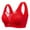 Red, variant on Bigersell Lace Wireless Bra Women Mesh Front Full-Coverage Wirefree Bra Comfort Bra for Everyday Wear Comfort Lightly Lined Padded Push-up Bras no Underwire V-Neck Bra Black L