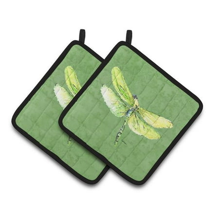 

Dragonfly on Avacado Pair of Pot Holders