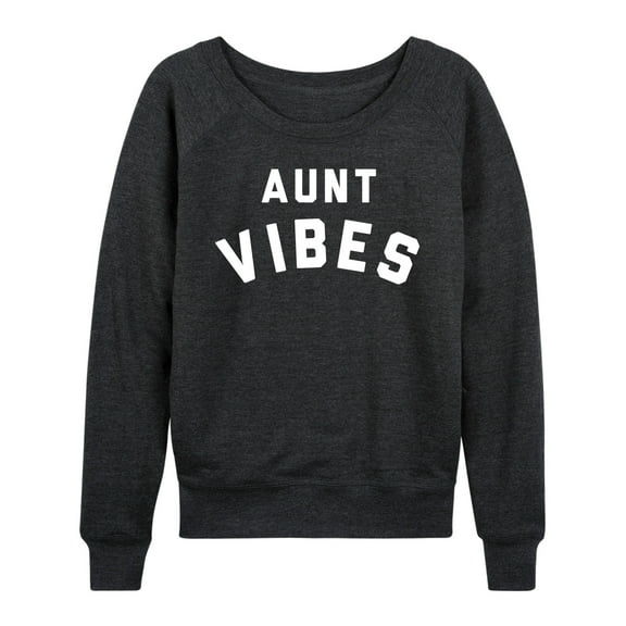 Instant Message - Aunt Vibes - Women's Lightweight French Terry Long Sleeve Shirt