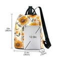 thumbnail image 3 of FORMRS Women's Travel Backpack Purse Anti-Theft Hidden Pockets Casual Shoulder Bag, Watercolor Sunflowers and Leaves, 3 of 7