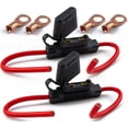thumbnail image 1 of VANSIHO 2 portafusibles impermeables en línea de calibre 8 AWG para fusible MAXI con 4 terminales de cable UL de 8 AWG de 3/8 pulgadas (8 AWG), 1 of 5