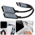 thumbnail image 2 of hejhncii Two Port USB C Hub 60W Power Delivery Charging Braided Data Transfer Cable OTG, 2 of 9