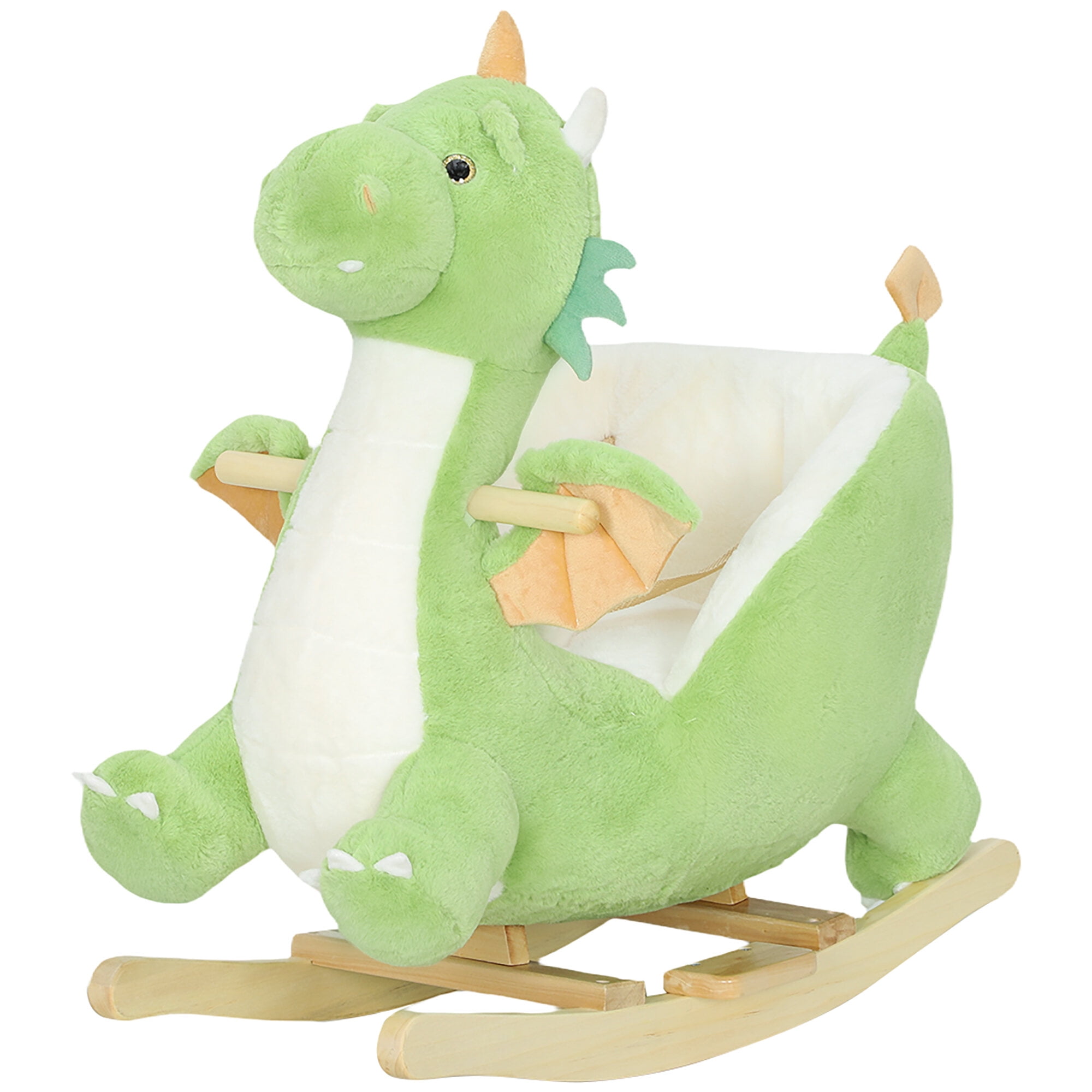 Kids Rocker, Rocking Horse Kids Ride On Toy, Green Baby Rocker,Plywood,Polyester,Steel Toddler Rocking Chair, Toys Rockers Rocking Horse Kids Ride On Toy
