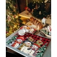 thumbnail image 2 of Christmas Placemats Set of 6 Snowman Place Mats Red Buffalo Plaid Placemat Washable Xmas Tree Snowflake Table Mats for Dining Kitchen Holiday Dinner Party Home Decor 13x19 Inch, 2 of 7