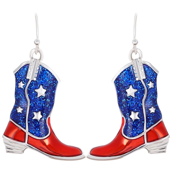 Patriotic Dangle Earrings Red White Blue American Flag Teardrop Earrings for 4th of July Independence Day Accessories