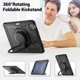 thumbnail image 7 of FJLBDE Case for iPad Air 5th Generation/iPad Air 4th Generation 10.9 inch with 360 Rotating Stand, Shoulder Strap, Heavy Duty Shockproof Cover, Black, 7 of 7