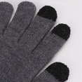thumbnail image 6 of NOLDARES 3 Pieces Kids Winter Hat Glove Scarf Sets Thick Fleece Knitted Beanie Warmer Gaiter for Boys and Girls(M022-Blue), 6 of 8