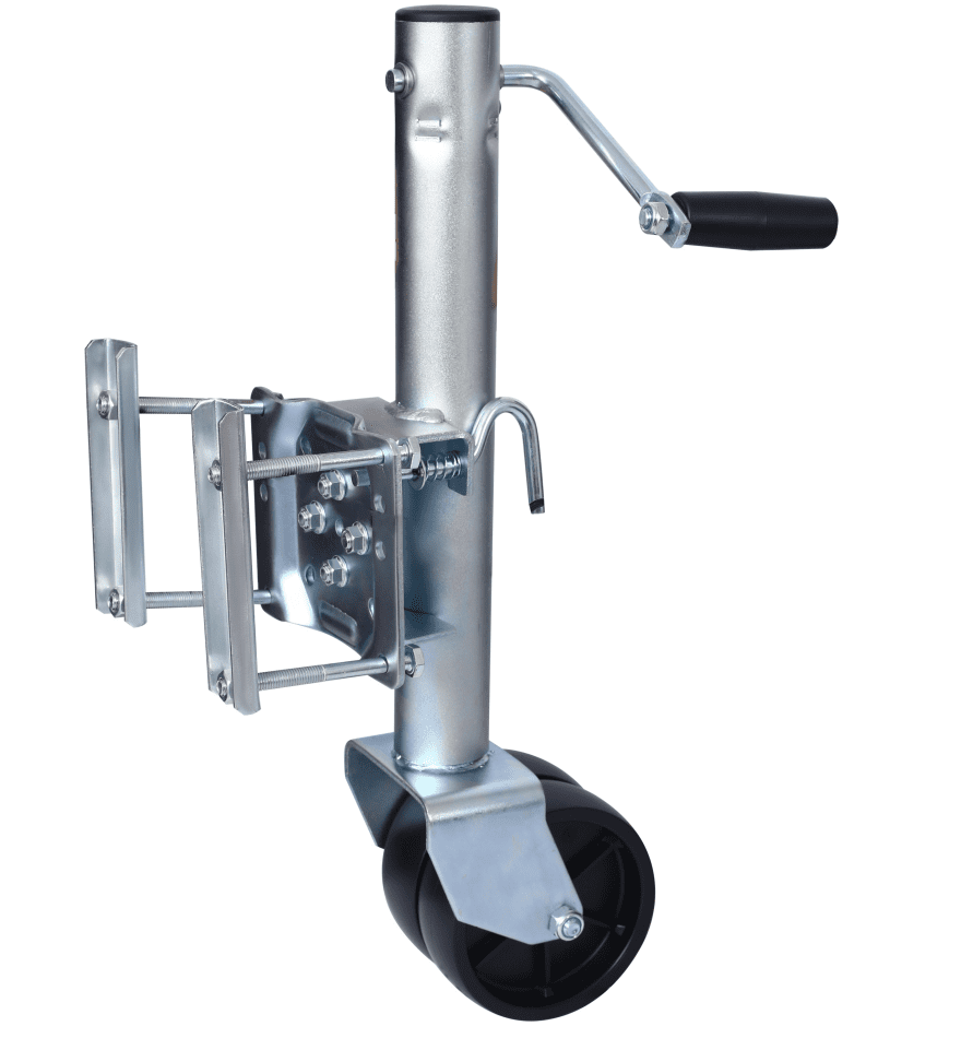 Dual Wheel Trailer Jack 12 Inch Lift Adjustable for Boat RV Utility Tow
