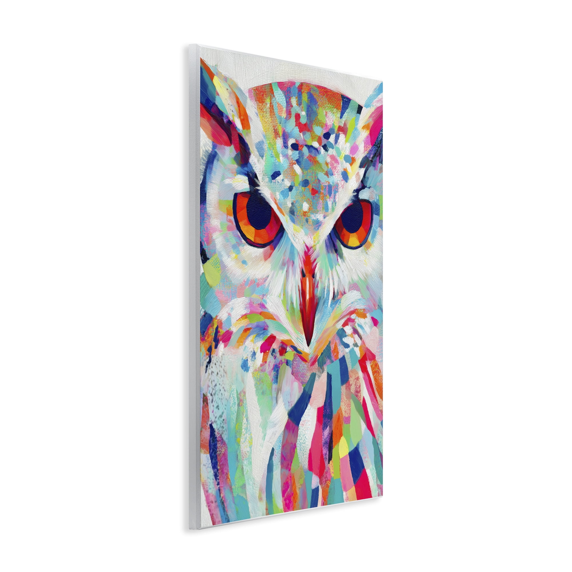 Stupell Industries Expressive Owl Gaze Wall Plaque Art, design by Chromatic Storm Studio