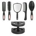 thumbnail image 1 of Juego de cepillos para el cabello Nikou 5 cepillos de paleta peine de masaje espejo soporte, 1 of 15