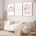 thumbnail image 2 of Lienzo decorativo RCJARTI Pink Nursery Rainbow 30 x 40 cm x3, 2 of 7