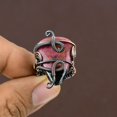 thumbnail image 2 of Natural Rhodochrosite Gemstone Handmade Copper Wire Wrap Ring Size 6, 2 of 4