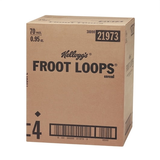 Kellogg s Froot Loops Cereal, 0.95 Ounce, 70 Per Case