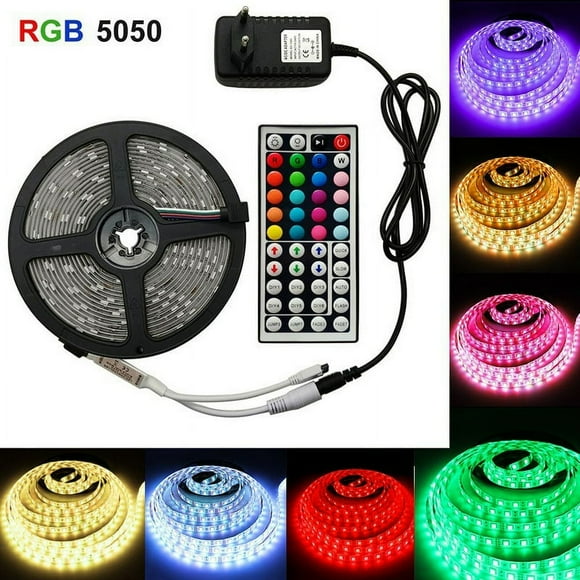EASTIN Bande Lumineuse Douce Colorée LED 5050 RVB avec Télécommande à 44 Touches, Ensemble 12 V, Haute Luminosité, Basse Tension