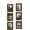 Brown, variant on VIB 4x4 Collage Picture Frames Set of 2, Rustic Wooden Real Glass Vertical Hanging 3 Opening 4 by 4 Photo Frame, Distressed White