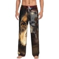 thumbnail image 2 of Lsque Flower Crown Dog Print Men's Pajama Pants, Lounge Pant - Comfortable Home Wear,Elastic Waistband, Stylish Design-Small, 2 of 9