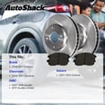 thumbnail image 3 of AutoShack Front & Rear Brake Rotors & Ceramic Pads for Chevrolet, GMC, Buick & Saturn, Traverse 2009-2017 Acadia 2007-2016 Enclave 2008-2017 Acadia Limited 2017 Outlook 2007-2010, AWD FWD V6 3.6L, 3 of 5