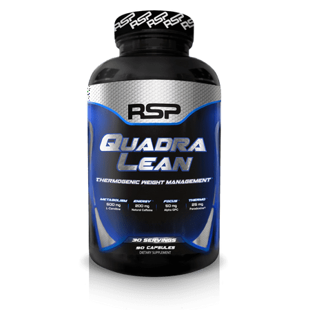 5 Htp Appetite Suppressant RSP QuadraLean Thermogenic Fat Burner for Men & Women, Weight Loss, Appetite Suppressant, 90 Ct ()