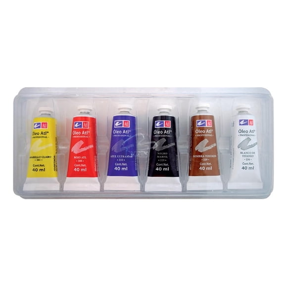 Estuche de Pintura al Óleo ATL T-14 6 Tubos 40 ml