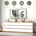 thumbnail image 5 of 6 Drawer Double Dresser for Bedroom, White Dresser, Wooden Dressers with Deep Drawers, Modern Chests of Drawers, TV Stand Wide Storage Dressers with Organizer Cabinet for Closet, Hallway, 5 of 8