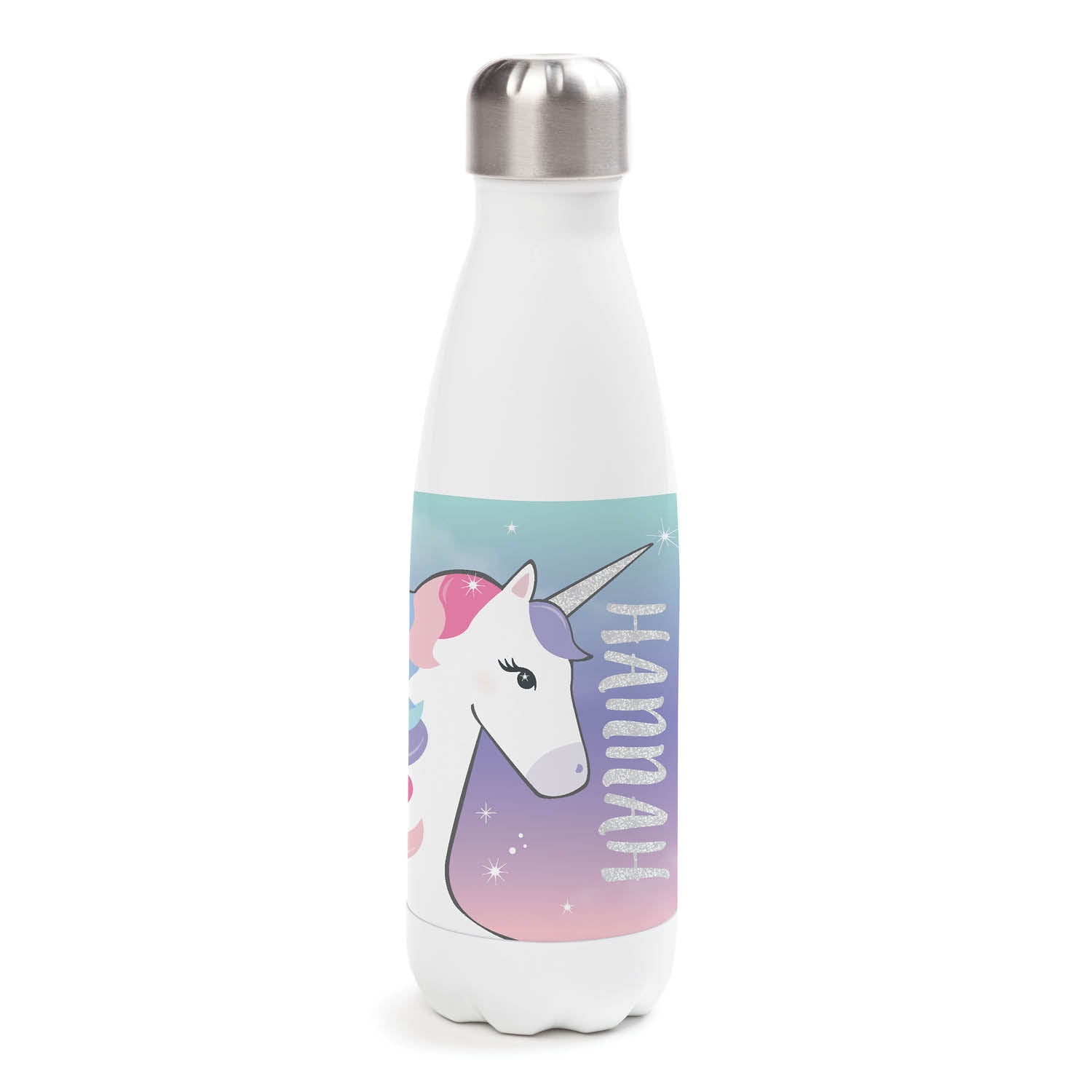 Stainless Steel Cartoon Cute Unicorn Water Bottle for Kids Hot and Cold Water  Bottle 500ml - White Color - Fingo Brain