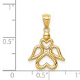 thumbnail image 4 of Pendentif Ange Concave avec Cœurs Finition Or Jaune 14K, 4 of 4