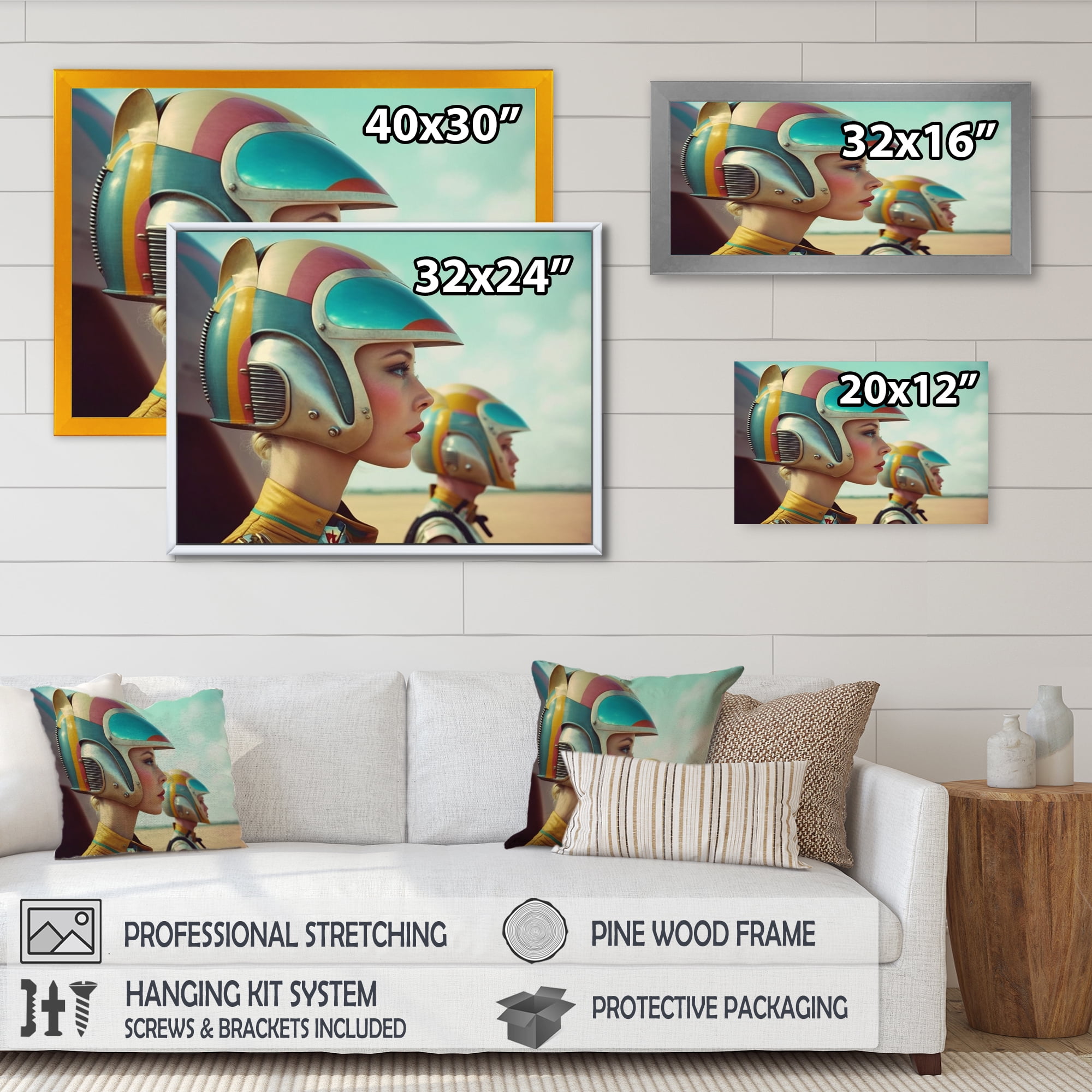 Designart Futuristic Fashion For Woman II Canvas Wall Art