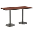 thumbnail image 3 of KFI Studios Mode 3' x 6' Dining Table, Walnut, Black, 3 of 7