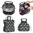thumbnail image 2 of DarkBlue Cartoon Dinosaurs Leaves Pattern Drawstring Lunch Bag Women - Drawstring Lunch Bag Insulated for Work Office - Stain-Resistant Large Lunchbags for Women with Multi-Pockets, 2 of 6
