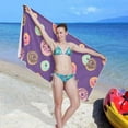 thumbnail image 7 of Dreamtimes Donuts on Purple Beach Towel Quick Dry Absorbent Bath Towels Sandproof Lightweight Towel for Gym Yoga Sports Swimming 31x71in, 7 of 7