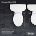 thumbnail image 7 of Kohler K-22378 Brazn One Piece Compact Elongated Dual Flush Toilet - White, 7 of 7