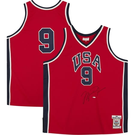 Michael Jordan Chicago Bulls Autographed Team USA 1984 Red Jersey - Upper Deck - Fanatics Authentic Certified