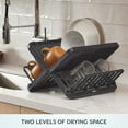 thumbnail image 2 of Rubbermaid Collapsible Dish Drying Rack, Dish Drainer, Raven Grey, 2 of 5