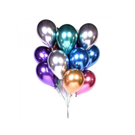Christmas Baby Reveal VICOODA 50PCS Latex Metallic Balloons Shiny Thicken Balloon for Wedding Birthday Baby Shower Party Home Decoration Supplies ()