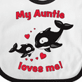 thumbnail image 4 of Inktastic My Auntie Loves Me Orca Family Boys or Girls Baby Bib, 4 of 4