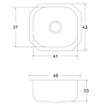 thumbnail image 3 of Fregadero Cocina Submontar Eb Tecnica 1 Tina 48x43x20, 3 of 3