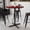 Mahogany, variant on BizChair 36'' Round Mahogany Laminate Table Top with 30'' x 30'' Bar Height Table Base and Foot Ring