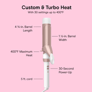 Conair Double Ceramic Curling Iron, 1.5, Rose Gold