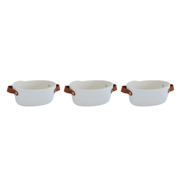 Naiovety Cesta de almacenamiento de estilo con asas, contenedor tejido, aperitivos de juguete, cestas de Control remoto, estante de , Type1 NO1