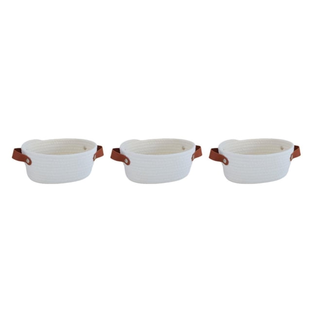 Naiovety Cesta de almacenamiento de estilo con asas, contenedor tejido, aperitivos de juguete, cestas de Control remoto, estante de , Type1 NO1