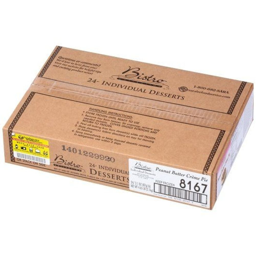 Bistro Collection Individual Peanut Butter Creme Pie, 3.1 Ounce -- 24 per case