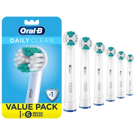 Oral‑B Daily Clean Electric Toothbrush Replacement Heads, 6 Count