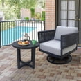 thumbnail image 3 of Outdoor Woven Abaca Rope Patio Set with End Table and Swivel Rocking Chair, 3 of 6