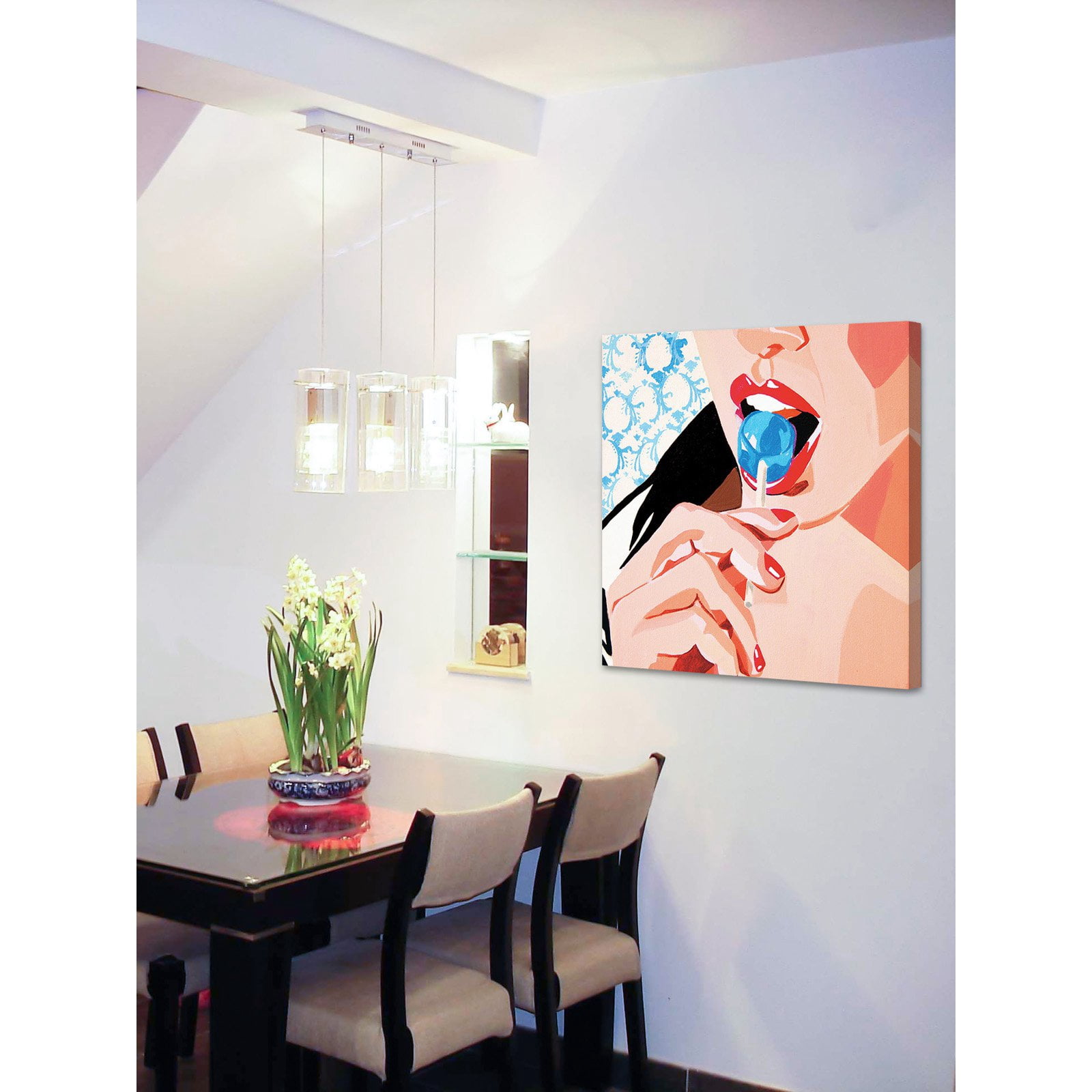 Marmont Hill "Lollipop" by Molly Rosner Painting Print on Wrapped Canvas