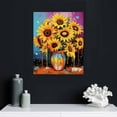 thumbnail image 4 of JEUXUS  Flower Canvas Wall Art Graffiti Flower Canvas Print PictureWall Decor Banksy Floral Painting Modern Contemporary Street Art for Living Room Bedroom, 4 of 4