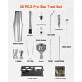 thumbnail image 3 of STAWAY 14-Piece Cocktail Shaker Set - Premium Stainless Steel Bar Tools Kit with Stand, Perfect for Home Bartending & Gift Ideas, 3 of 9